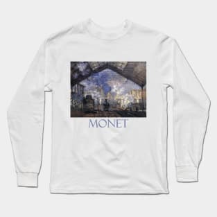 Sainte Lazare Railway Station by Claude Monet Long Sleeve T-Shirt